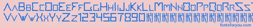 AccedentV1.1 Font – Blue Fonts on Pink Background