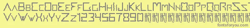 AccedentV1.1-Schriftart – Graue Schriften auf gelbem Hintergrund