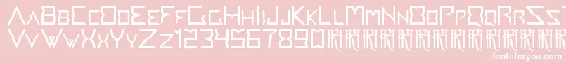 AccedentV1.1 Font – White Fonts on Pink Background