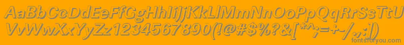 フォントLinearshBolditalic – オレンジの背景に灰色の文字