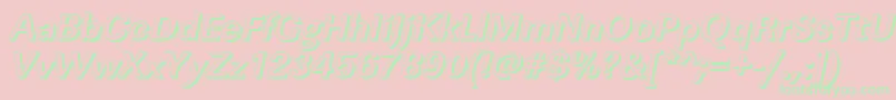 LinearshBolditalic-Schriftart – Grüne Schriften auf rosa Hintergrund