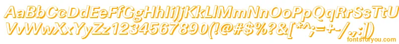 フォントLinearshBolditalic – 白い背景にオレンジのフォント