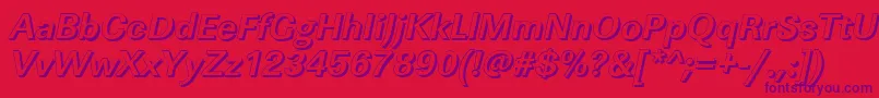 LinearshBolditalic Font – Purple Fonts on Red Background