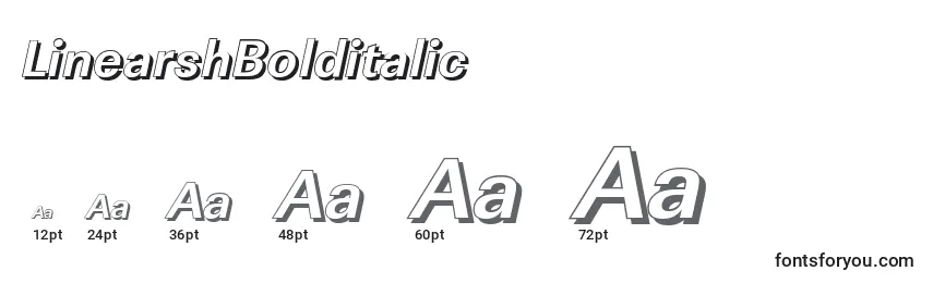Размеры шрифта LinearshBolditalic