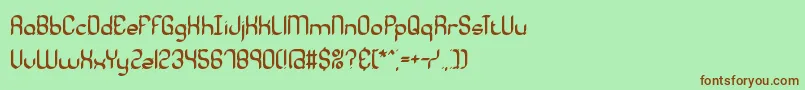 Шрифт Quadrcal – коричневые шрифты на зелёном фоне