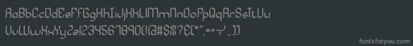 フォントQuadrcal – 黒い背景に灰色の文字