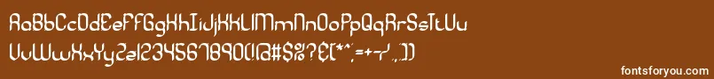 Шрифт Quadrcal – белые шрифты на коричневом фоне