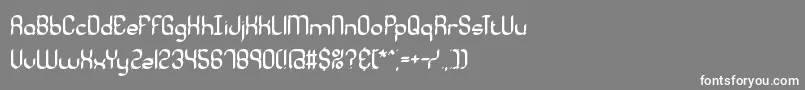 フォントQuadrcal – 灰色の背景に白い文字