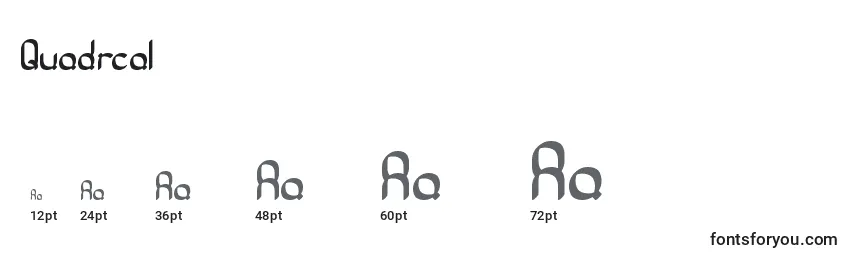 Quadrcal Font Sizes