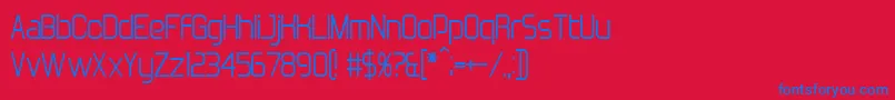 BnDeepBlue Font – Blue Fonts on Red Background