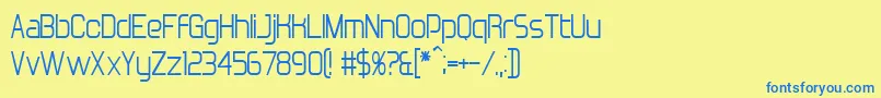 BnDeepBlue Font – Blue Fonts on Yellow Background