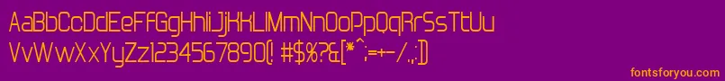 BnDeepBlue Font – Orange Fonts on Purple Background