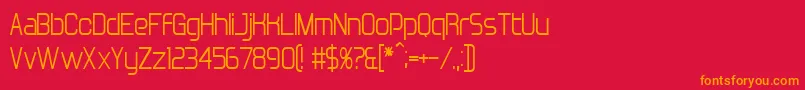 BnDeepBlue Font – Orange Fonts on Red Background