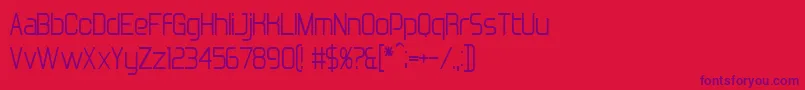 BnDeepBlue Font – Purple Fonts on Red Background