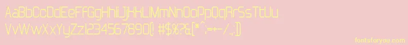 BnDeepBlue Font – Yellow Fonts on Pink Background