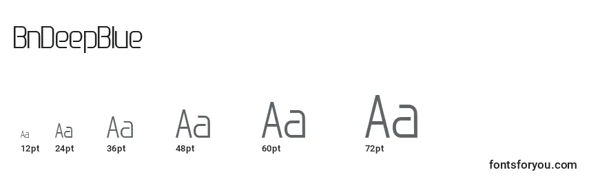 BnDeepBlue Font Sizes