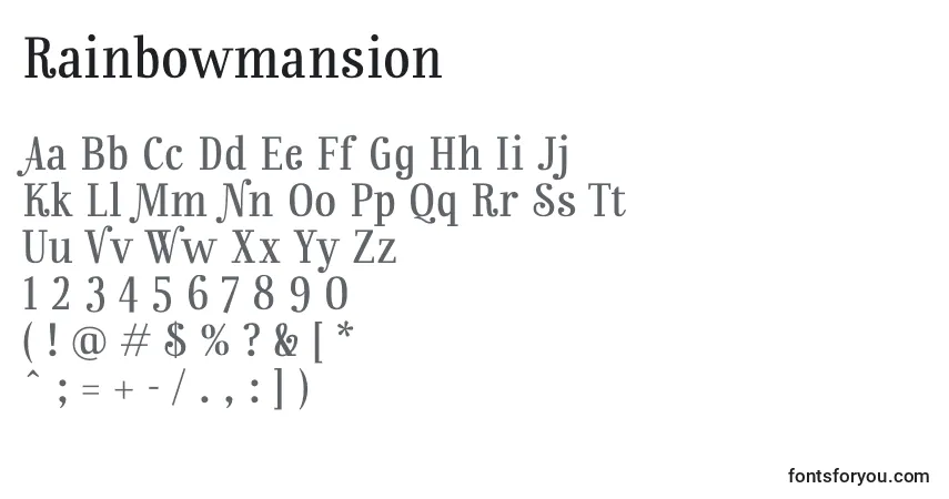 Fuente Rainbowmansion - alfabeto, números, caracteres especiales