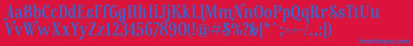 Rainbowmansion Font – Blue Fonts on Red Background