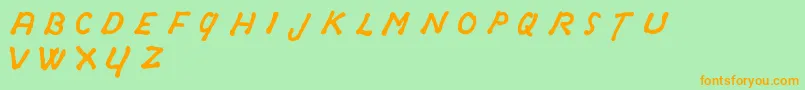 OldSydneyDemo Font – Orange Fonts on Green Background