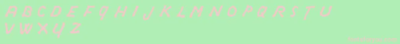 Fonte OldSydneyDemo – fontes rosa em um fundo verde