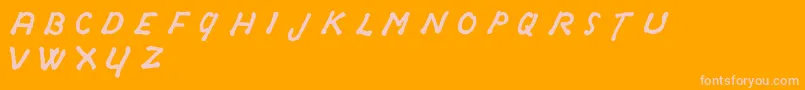 OldSydneyDemo Font – Pink Fonts on Orange Background