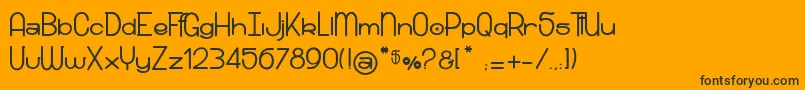 SnowRidersXs Font – Black Fonts on Orange Background