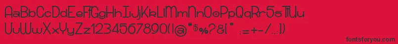 SnowRidersXs Font – Black Fonts on Red Background