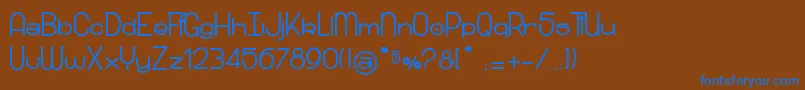 SnowRidersXs Font – Blue Fonts on Brown Background