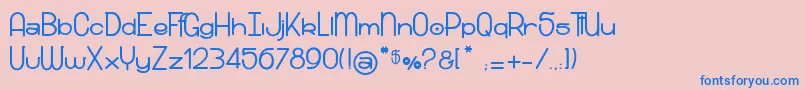 SnowRidersXs Font – Blue Fonts on Pink Background