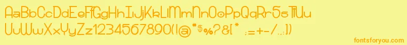 SnowRidersXs Font – Orange Fonts on Yellow Background