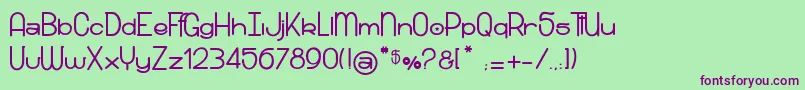 SnowRidersXs Font – Purple Fonts on Green Background