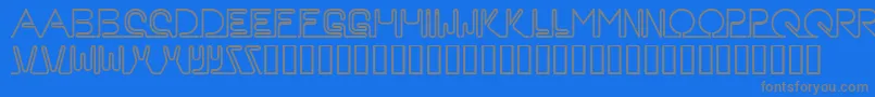 フォントNeon ffy – 青い背景に灰色の文字