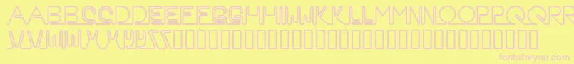 Neon ffy Font – Pink Fonts on Yellow Background