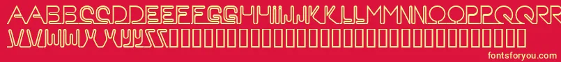 フォントNeon ffy – 黄色の文字、赤い背景