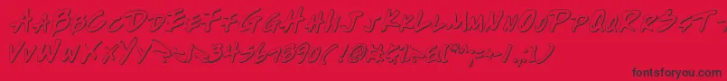 fuente Writev2o – Fuentes Negras Sobre Fondo Rojo