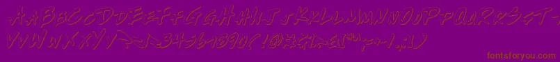 Writev2o Font – Brown Fonts on Purple Background