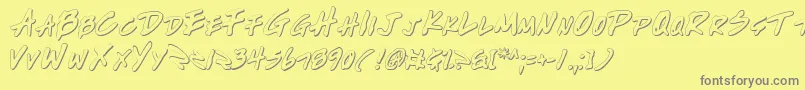 Шрифт Writev2o – серые шрифты на жёлтом фоне