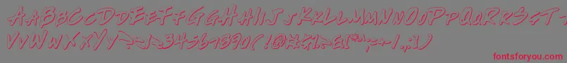 Writev2oフォントについての詳細 フォントWritev2o – 赤い文字の灰色の背景
