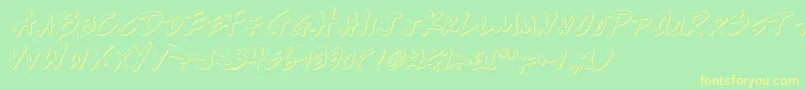 Writev2o Font – Yellow Fonts on Green Background