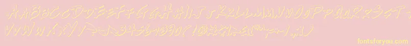 Writev2o Font – Yellow Fonts on Pink Background