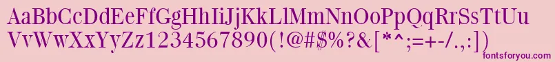 QuantasLightRegular Font – Purple Fonts on Pink Background
