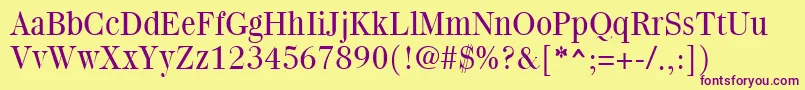 QuantasLightRegular Font – Purple Fonts on Yellow Background
