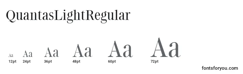 Размеры шрифта QuantasLightRegular