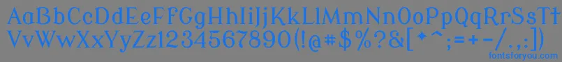 Weitere Informationen zur ModernantiquaRegular-Schriftart ModernantiquaRegular-Schriftart – Blaue Schriften auf grauem Hintergrund