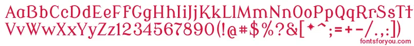 ModernantiquaRegular Font – Red Fonts on White Background