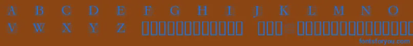 Grafcirculum Font – Blue Fonts on Brown Background