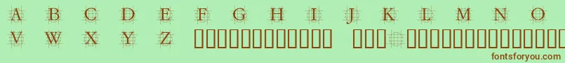 Grafcirculum Font – Brown Fonts on Green Background