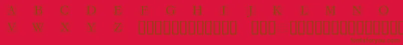 Grafcirculum Font – Brown Fonts on Red Background