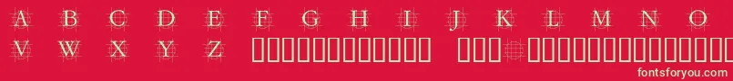 Grafcirculum Font – Green Fonts on Red Background