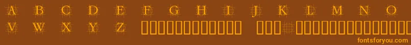 Grafcirculum Font – Orange Fonts on Brown Background